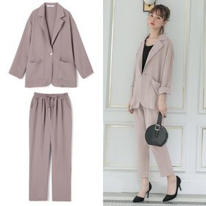Brown Blazer Pants 2pc set size S GRL Japan